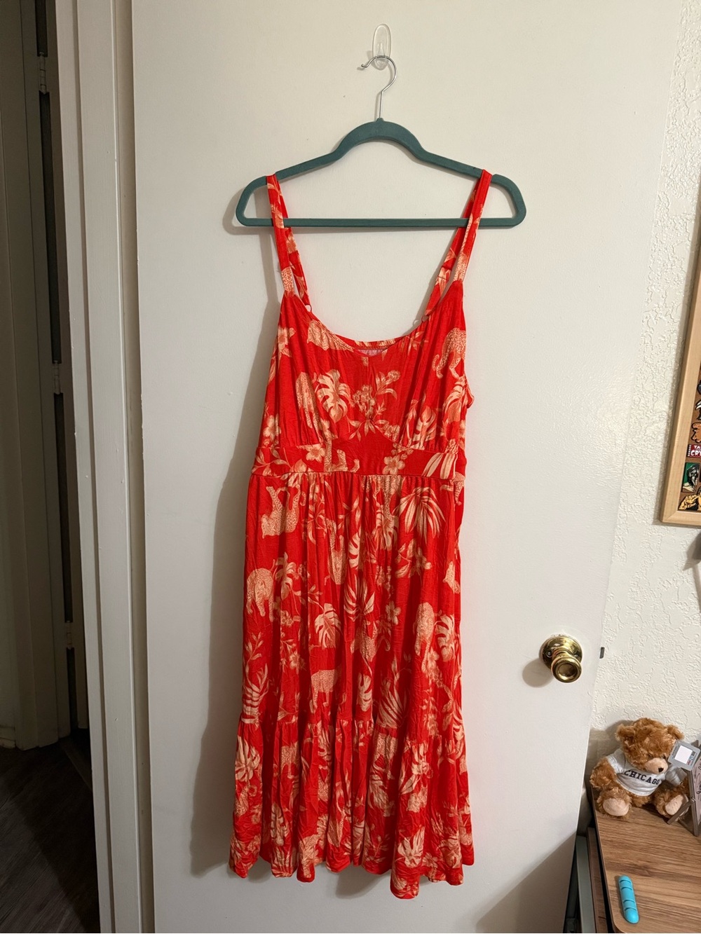 Midi Super Soft Tiered Dress Roaming Leopards
